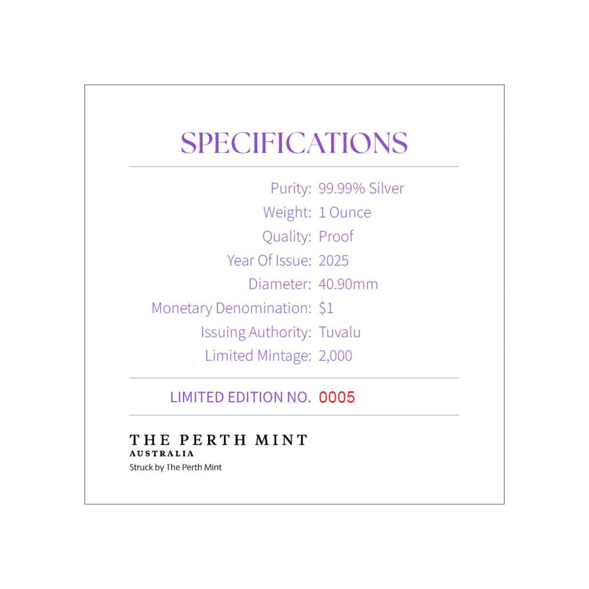 Mother-of-Pearl Clouds 2025 $1 1oz Silver Proof Coin