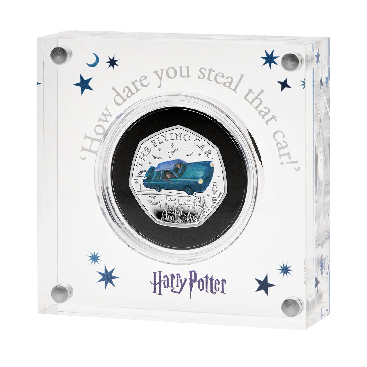 Great Britain Harry Potter Flying Car 2025 50p Colour Silver Proof Coin