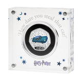 Great Britain Harry Potter Flying Car 2025 50p Colour Silver Proof Coin