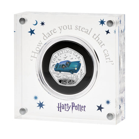 Great Britain Harry Potter Flying Car 2025 50p Colour Silver Proof Coin