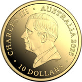 Australia Royal Australian Mint 60th Anniversary 2025 $10 C Mintmark 1/10oz Gold Proof Coin