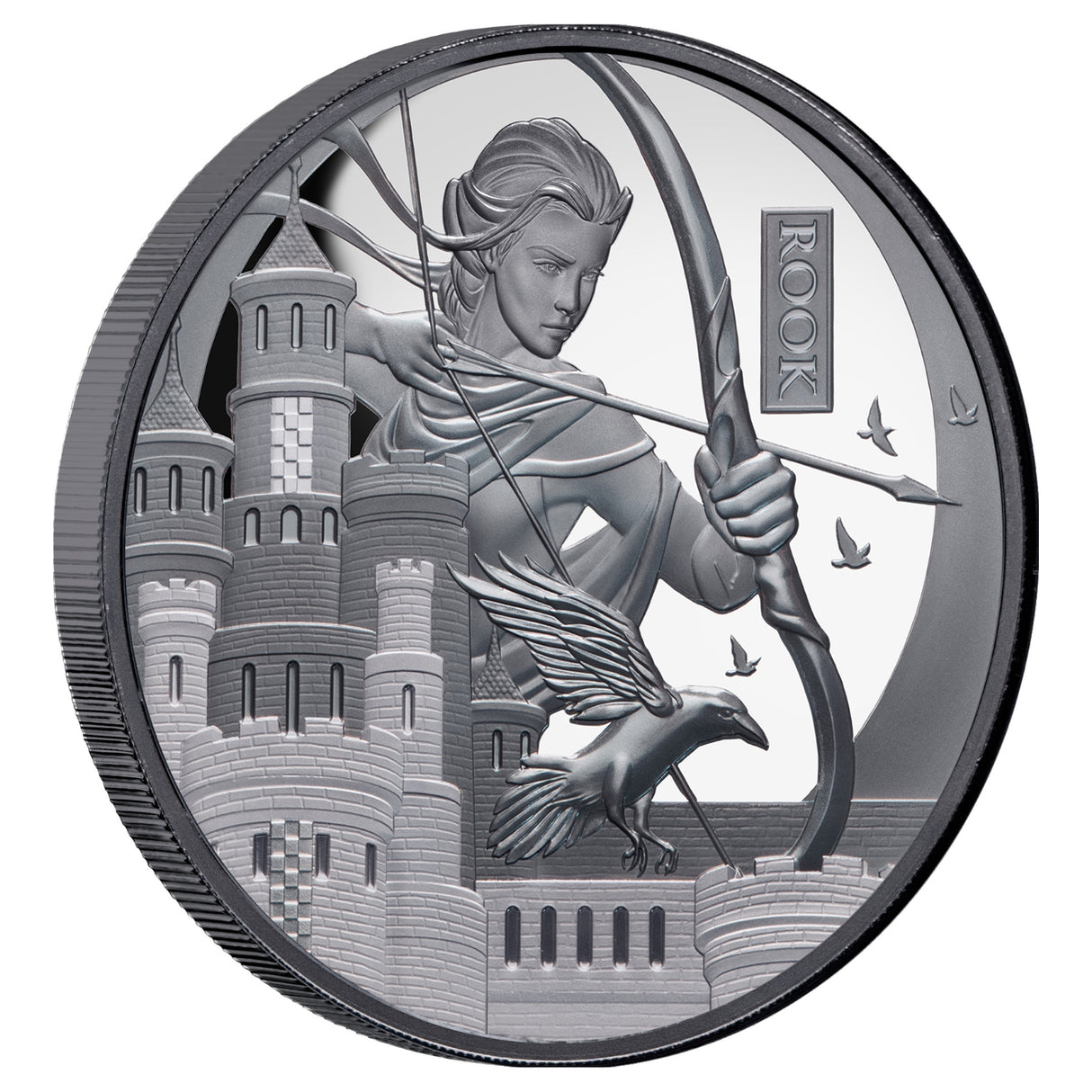 Chess Rook 2026 $1 1oz Silver Black Proof Coin