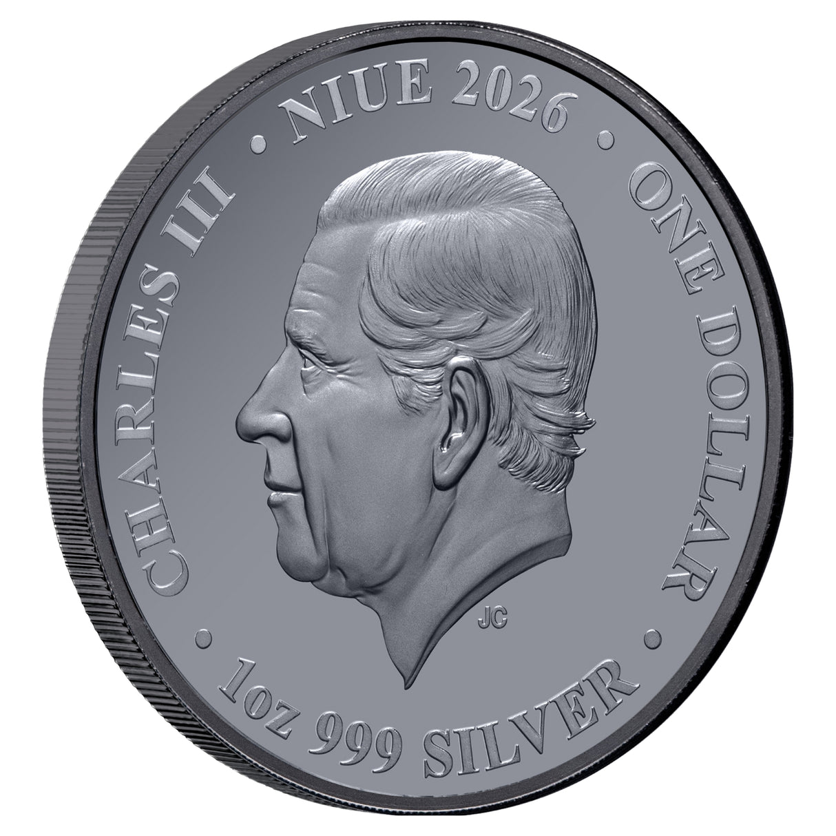 Chess Rook 2026 $1 1oz Silver Black Proof Coin