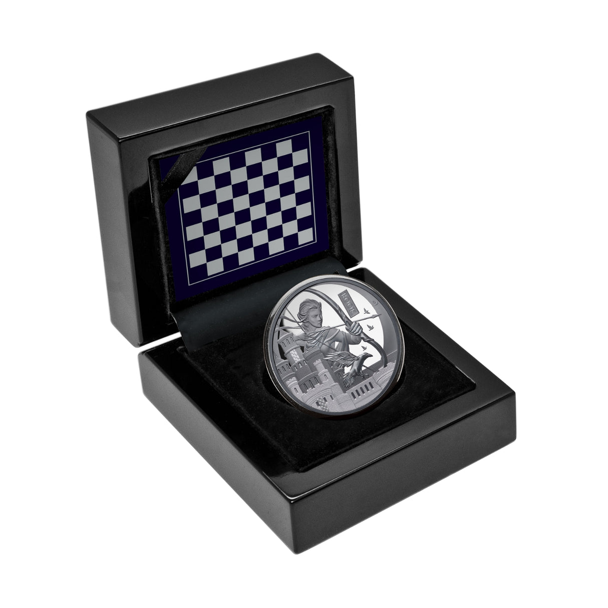 Chess Rook 2026 $1 1oz Silver Black Proof Coin