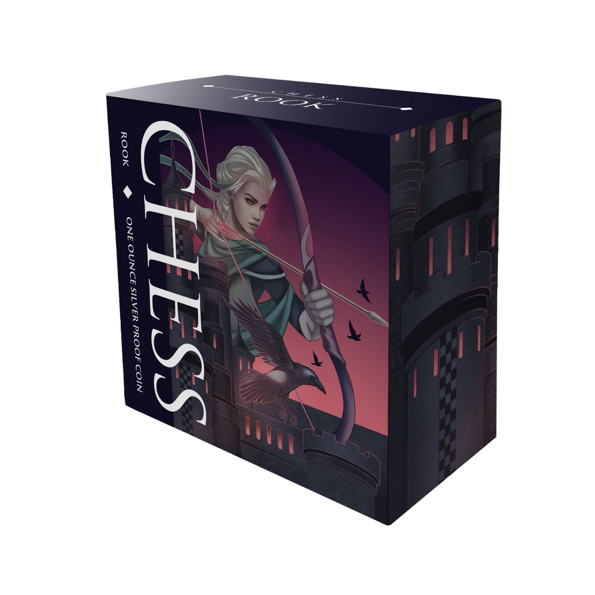 Chess Rook 2026 $1 1oz Silver Black Proof Coin