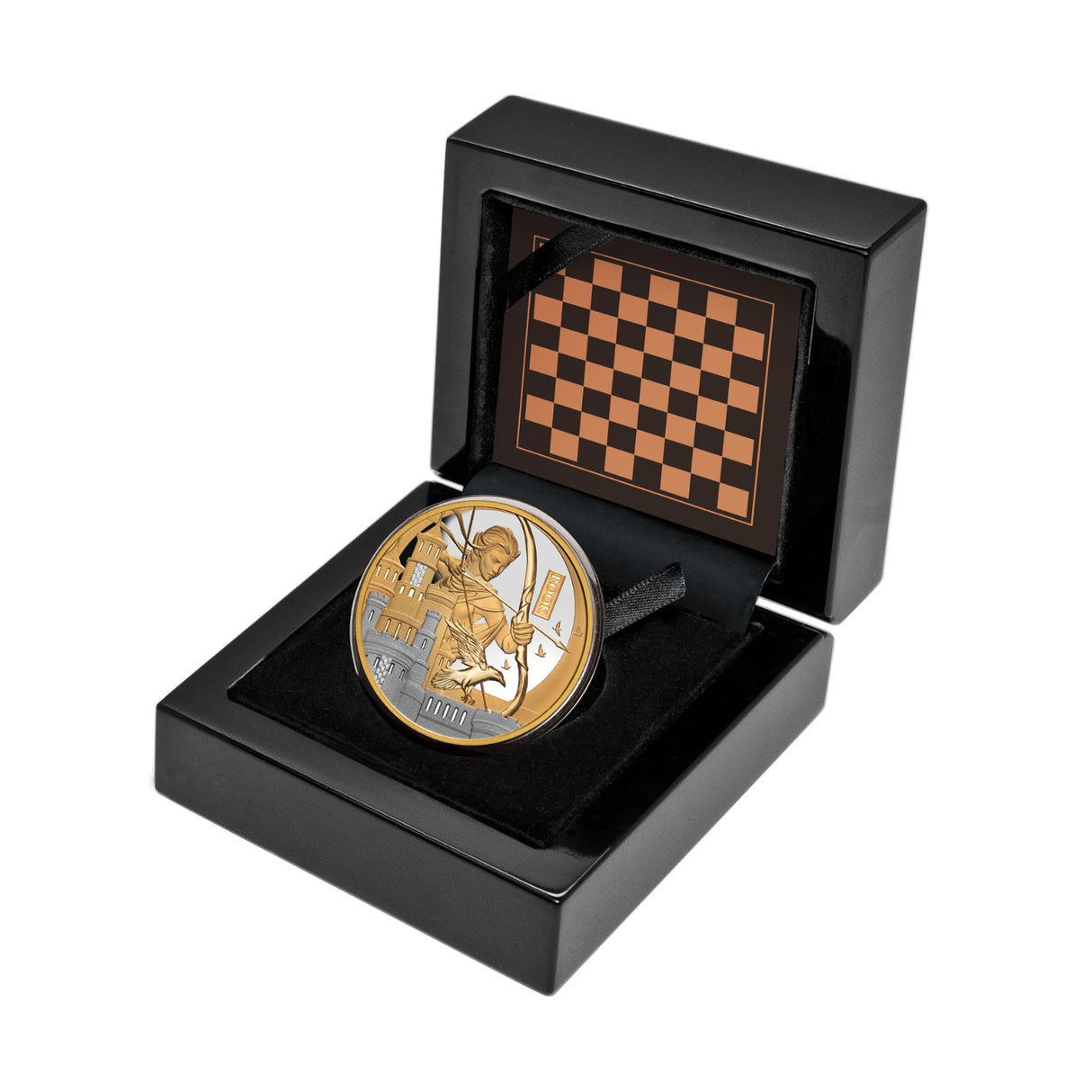 Chess Rook 2026 $100 Platinum-plated 1oz Gold Proof Coin