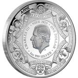 Monarchs of Britain 2025 $1 Gold-plated 1oz Silver Proof Coin