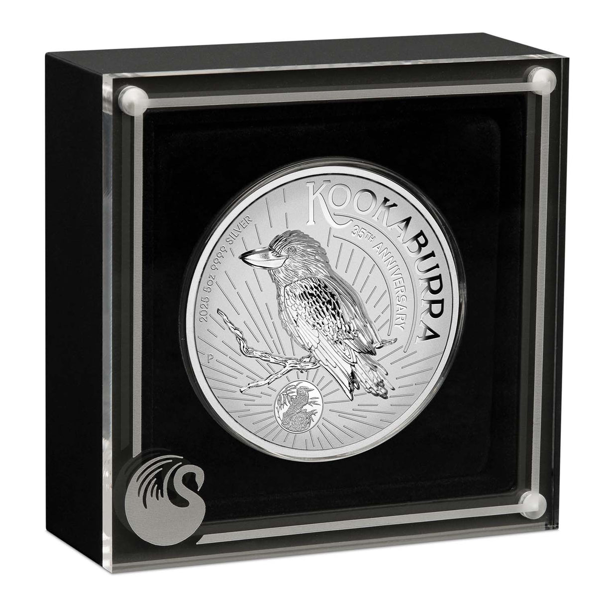 Australia Kookaburra 35th Anniversary 2025 $8 Incuse 5oz Silver Coin