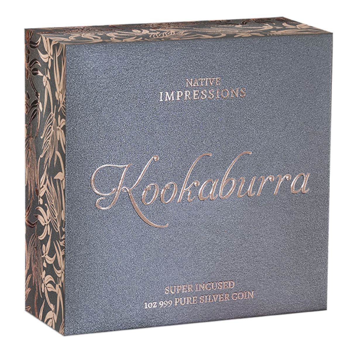 Native Impressions Kookaburra 2025 $2 Super Incuse Rose Gold-plated 1oz Silver Coin