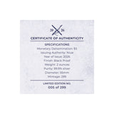 Moby Dick 2026 $5 2oz Silver Black Proof Coin