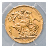 George V 1925P Gold Sovereign PCGS MS63 (Choice Uncirculated)
