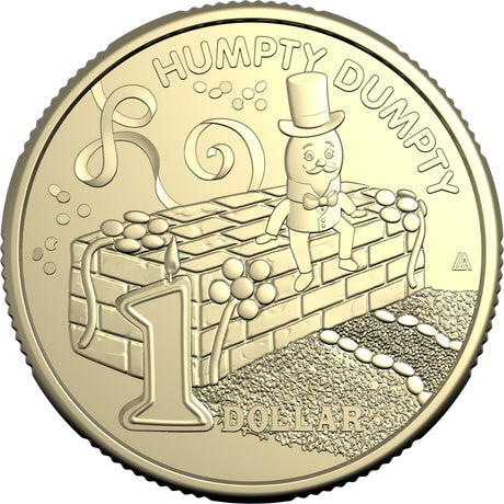 Australia Humpty Dumpty Birthday Cake 2025 $1 Aluminium-Bronze Uncirculated Coin