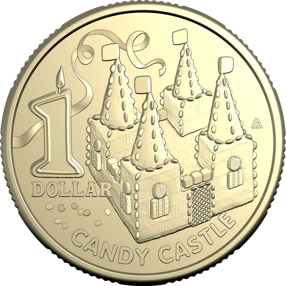Australia Candy Castle Birthday Cake 2025 $1 Aluminium-Bronze Uncirculated Coin