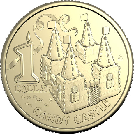 Australia Candy Castle Birthday Cake 2025 $1 Aluminium-Bronze Uncirculated Coin