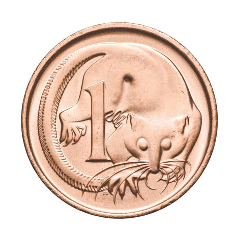 Australia 1981 1c Bronze Uncirculated 50-Coin Heads/Tails RAM Mint Roll