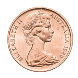 Australia 1981 1c Bronze Uncirculated 50-Coin Heads/Tails RAM Mint Roll