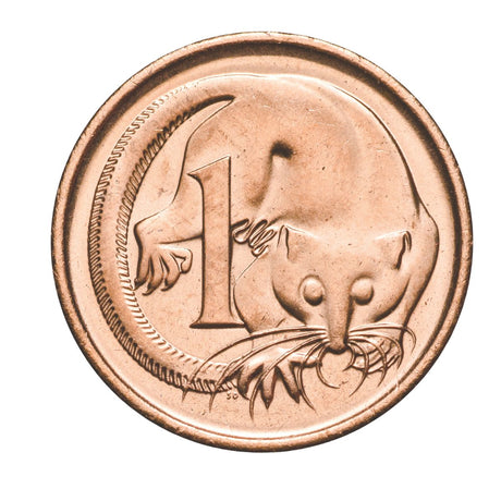 Australia 1983 1c Bronze Uncirculated 50-Coin Heads/Tails RAM Mint Roll