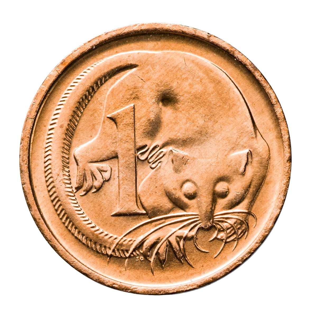 Australia 1989 1c Bronze Uncirculated 50-Coin Heads/Tails Reserve Bank Mint Roll