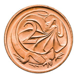 Australia 1980 2c Bronze Uncirculated 50-Coin Heads/Tails RAM Mint Roll