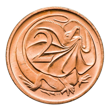 Australia 1980 2c Bronze Uncirculated 50-Coin Heads/Tails RAM Mint Roll