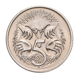 Australia 1979 5c Cupro-Nickel Uncirculated 40-Coin Heads/Tails RAM Mint Roll