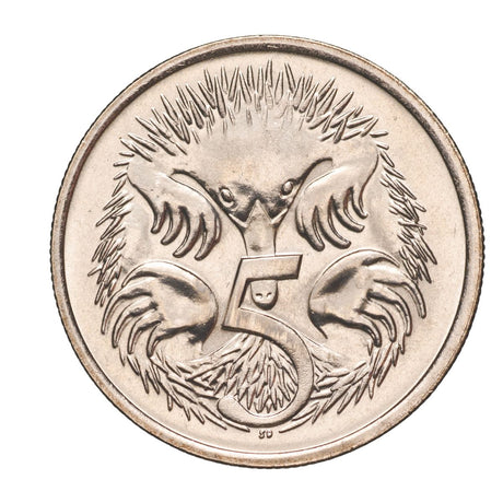 Australia 1980 5c Cupro-Nickel Uncirculated 40-Coin Heads/Tails RAM Mint Roll