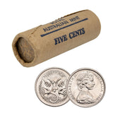 Australia 1982 5c Cupro-Nickel Uncirculated 40-Coin Heads/Tails RAM Mint Roll