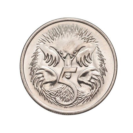 Australia 1982 5c Cupro-Nickel Uncirculated 40-Coin Heads/Tails RAM Mint Roll