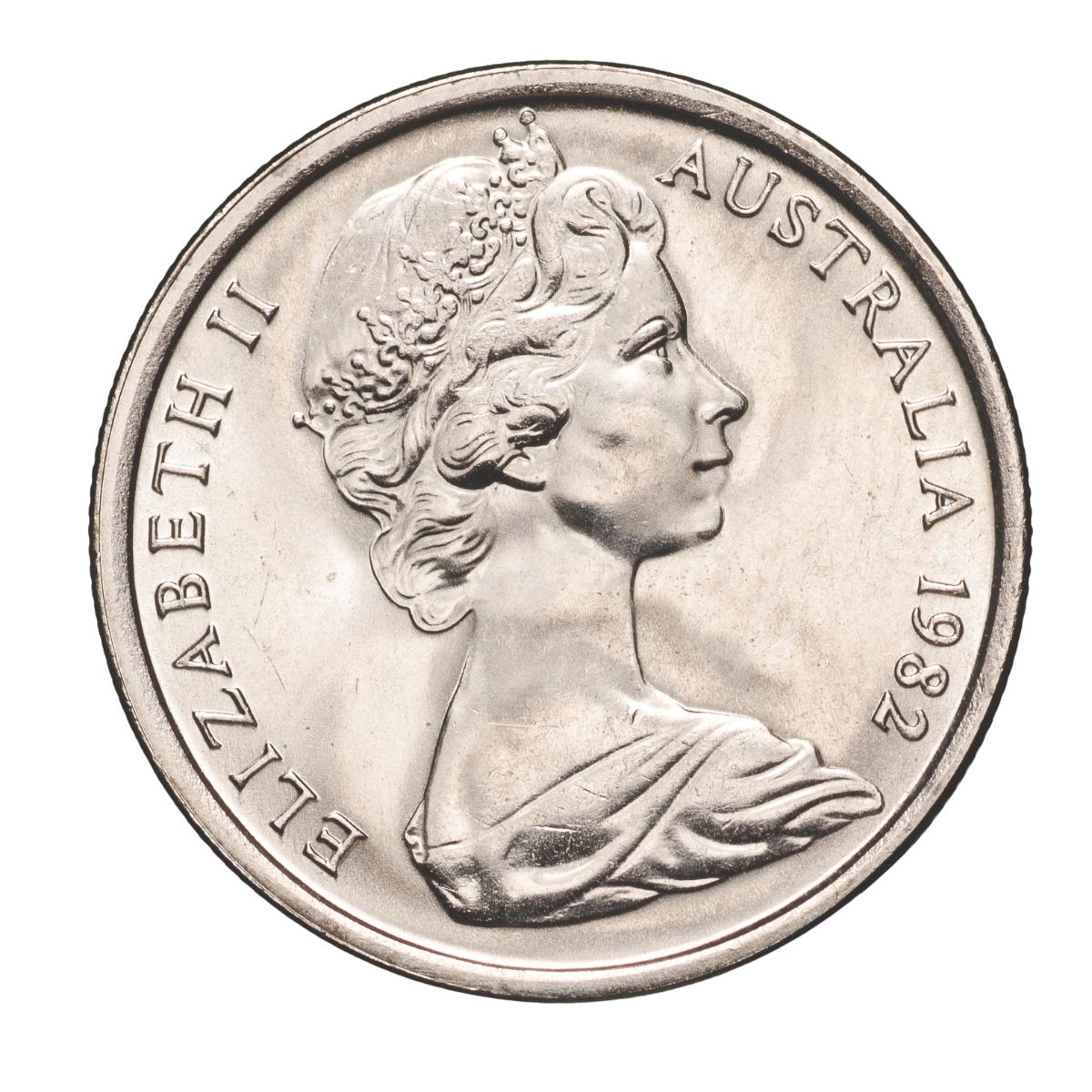 Australia 1982 5c Cupro-Nickel Uncirculated 40-Coin Heads/Tails RAM Mint Roll