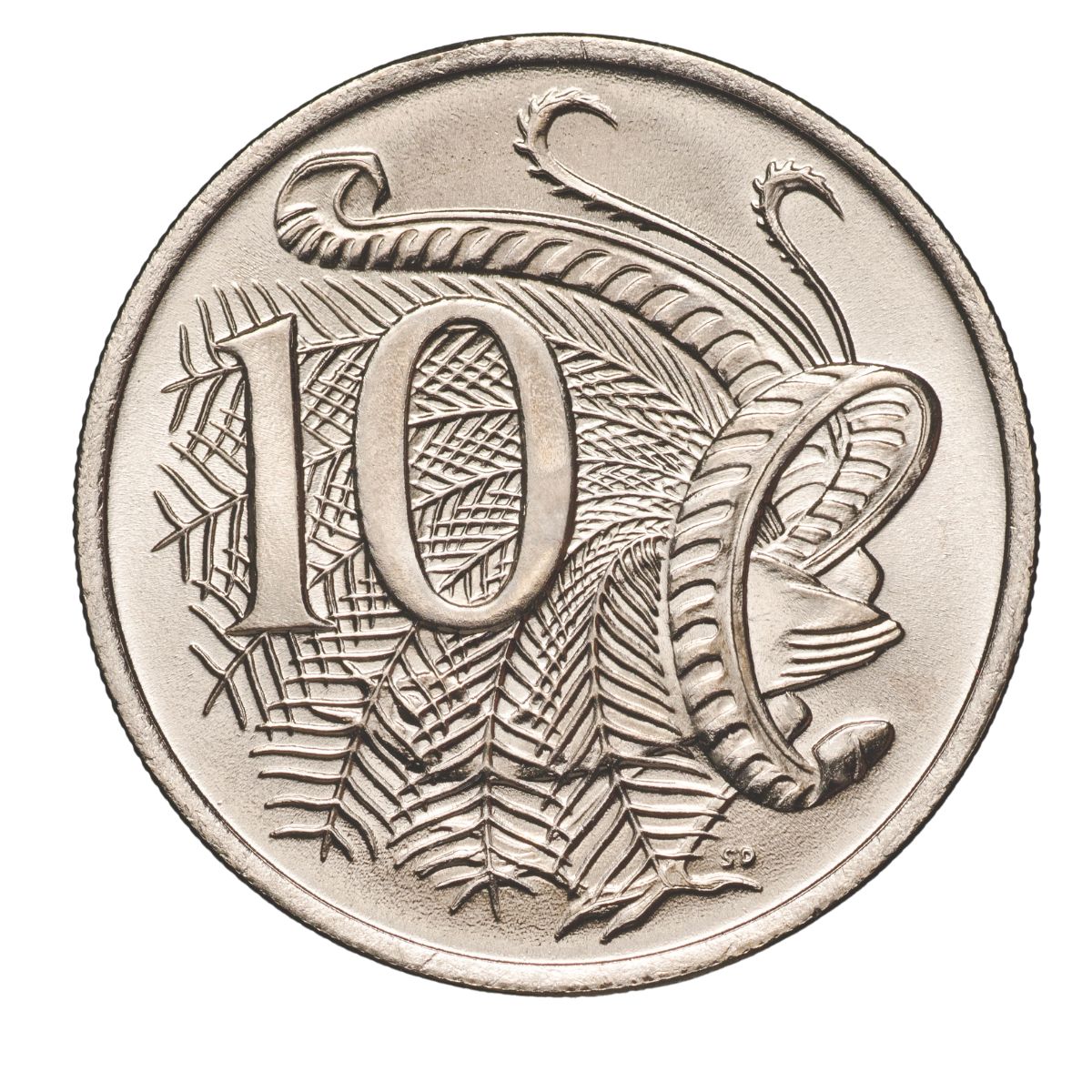 Australia 1982 10c Cupro-Nickel Uncirculated 40-Coin Heads/Tails RAM Mint Roll