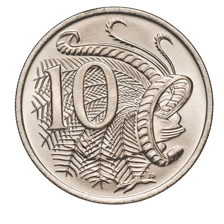 Australia 1982 10c Cupro-Nickel Uncirculated 40-Coin Heads/Tails RAM Mint Roll