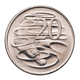 Australia 1981 20c Cupro-Nickel Uncirculated 20-Coin Heads/Tails RAM Mint Roll