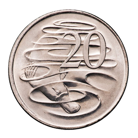 Australia 1981 20c Cupro-Nickel Uncirculated 20-Coin Heads/Tails RAM Mint Roll