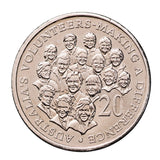 Australia 2003 20c Australian Volunteer 20-Coin Heads/Tails Mint Roll (20 BU Coins)