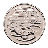 Australia 2005 20c Cupro-Nickel Uncirculated 20-Coin Heads/Tails Mint Roll