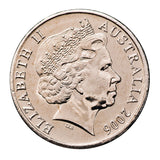 Australia 2006 20c Cupro-Nickel Uncirculated 20-Coin Heads/Tails Mint Roll