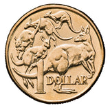 Australia 2004 $1 Aluminium-Bronze Uncirculated 20-Coin Heads/Tails Mint Roll