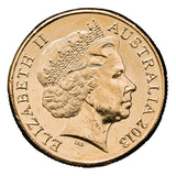 Australia 2013 $1 Aluminium-Bronze Uncirculated 20-Coin Heads/Tails RAM Mint Bag