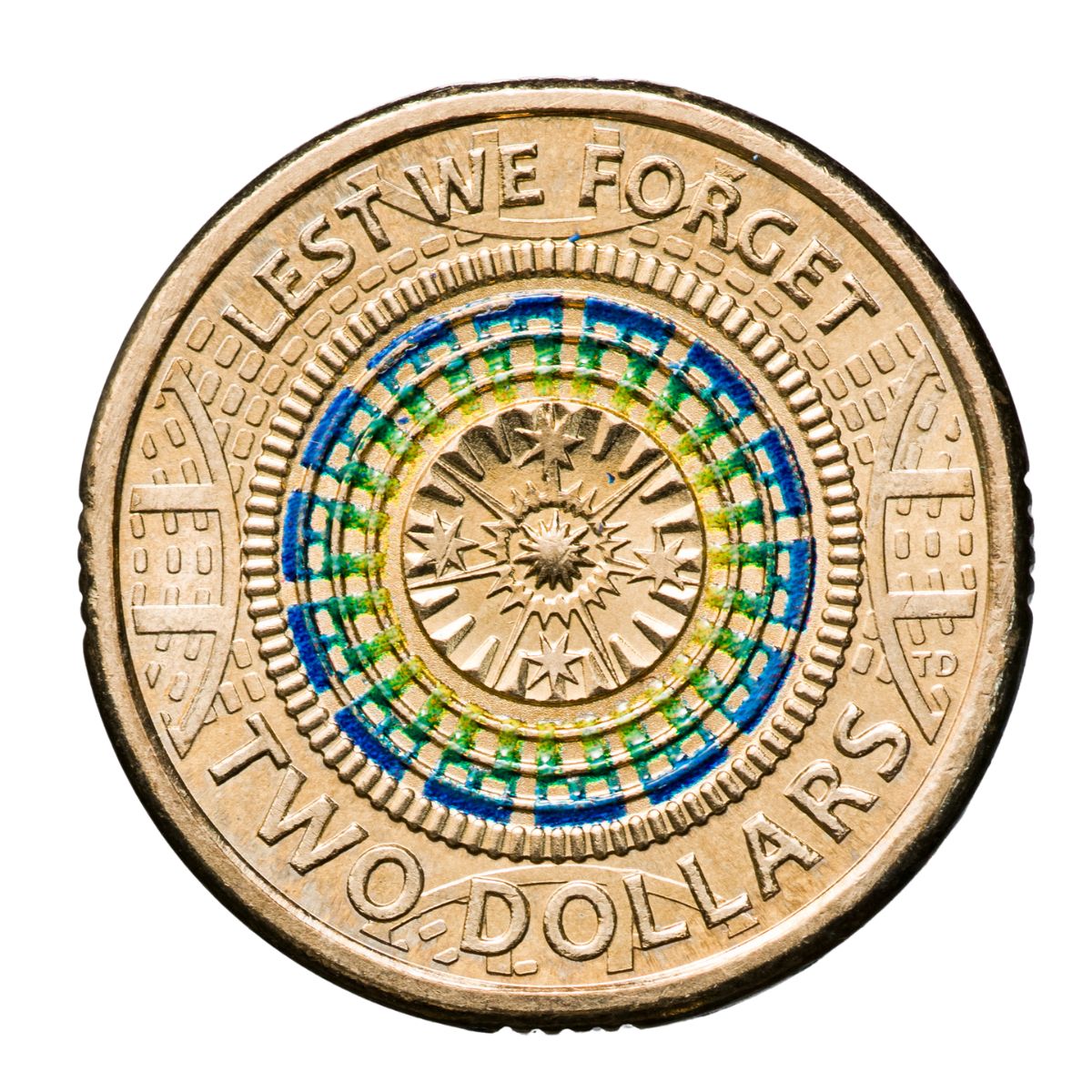 Australia Lest We Forget 2017 $2 Aluminium-Bronze Uncirculated 25-Coin Security Bag