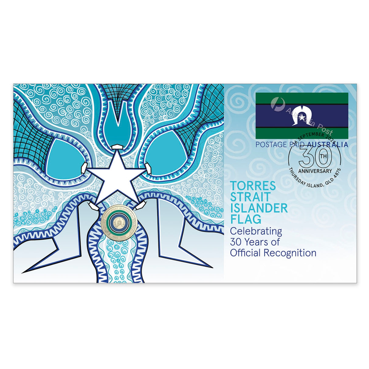 Australia Torres Strait Islander Flag 30th Anniversary 2025 $2 Philatelic Numismatic Cover