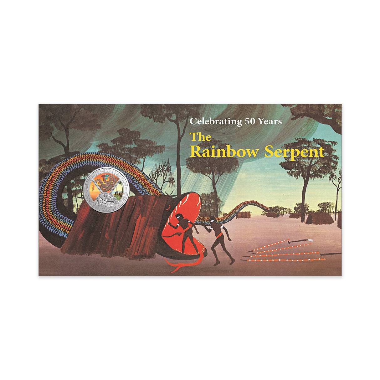 Australia 50th Anniversary The Rainbow Serpent 2025 20c Stamp & Coin Cover