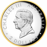 Australia Kookaburra 35th Anniversary 2025 $2 High Relief Gold-plated 2oz Silver Proof Coin