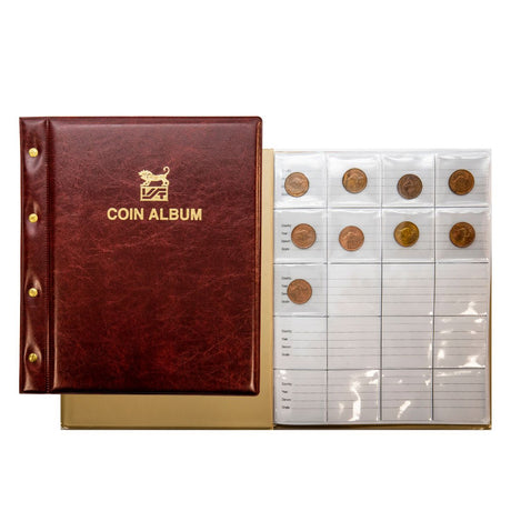 Complete 1953-1964 Uncirculated Queen Elizabeth II  Predecimal Coin Set in Album (71 coins)