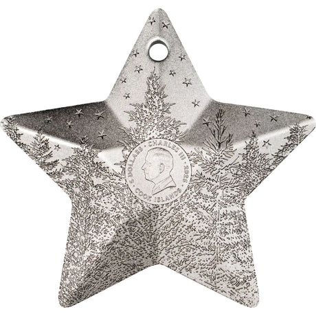 Winter Forest Star 2025 $5 Rhodium-plated 1oz Silver Coin