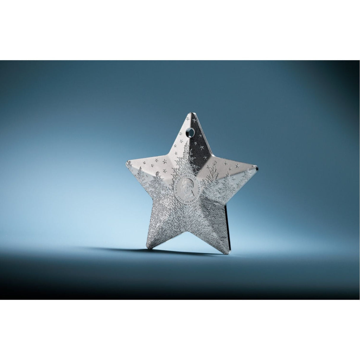 Winter Forest Star 2025 $5 Rhodium-plated 1oz Silver Coin