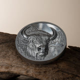 Wild Mongolia 2025 1000T Bison Ultra High Relief 2oz Silver Black Proof Coin