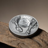 Wild Mongolia 2025 1000T Bison Ultra High Relief 2oz Silver Black Proof Coin