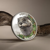 Woodland Spirits Otter 2025 500T 1oz Colour Silver Proof Coin