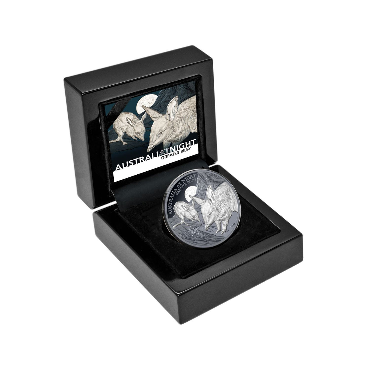 Australia at Night 2026 $1 Greater Bilby 1oz Silver Black Proof Coin