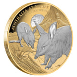 Australia at Night 2026 $100 Greater Bilby Platinum-plated 1oz Gold Proof Coin